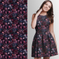 Preview: Bio French Terry mit Überbreite (Stoffbreite ca. 180 cm): Eigenproduktion  Red velvet blossom - von Graustufen-Stoffe